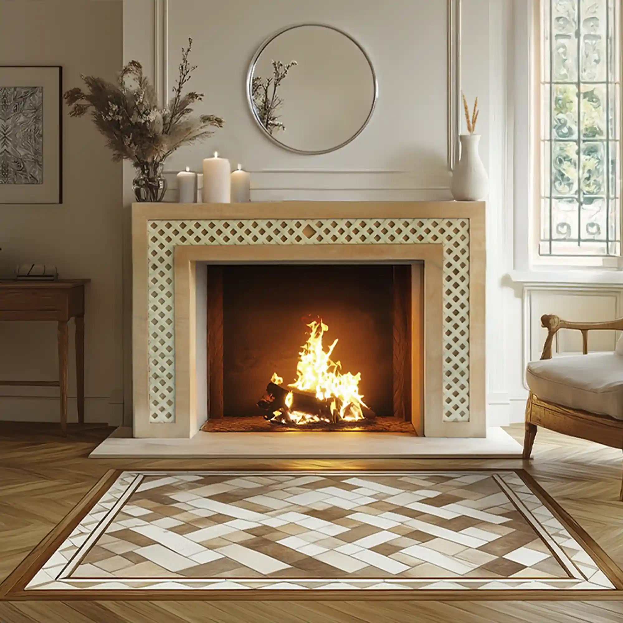 Marble Fireplace Aristo Brown Mantel Universal Exports Jodhpur