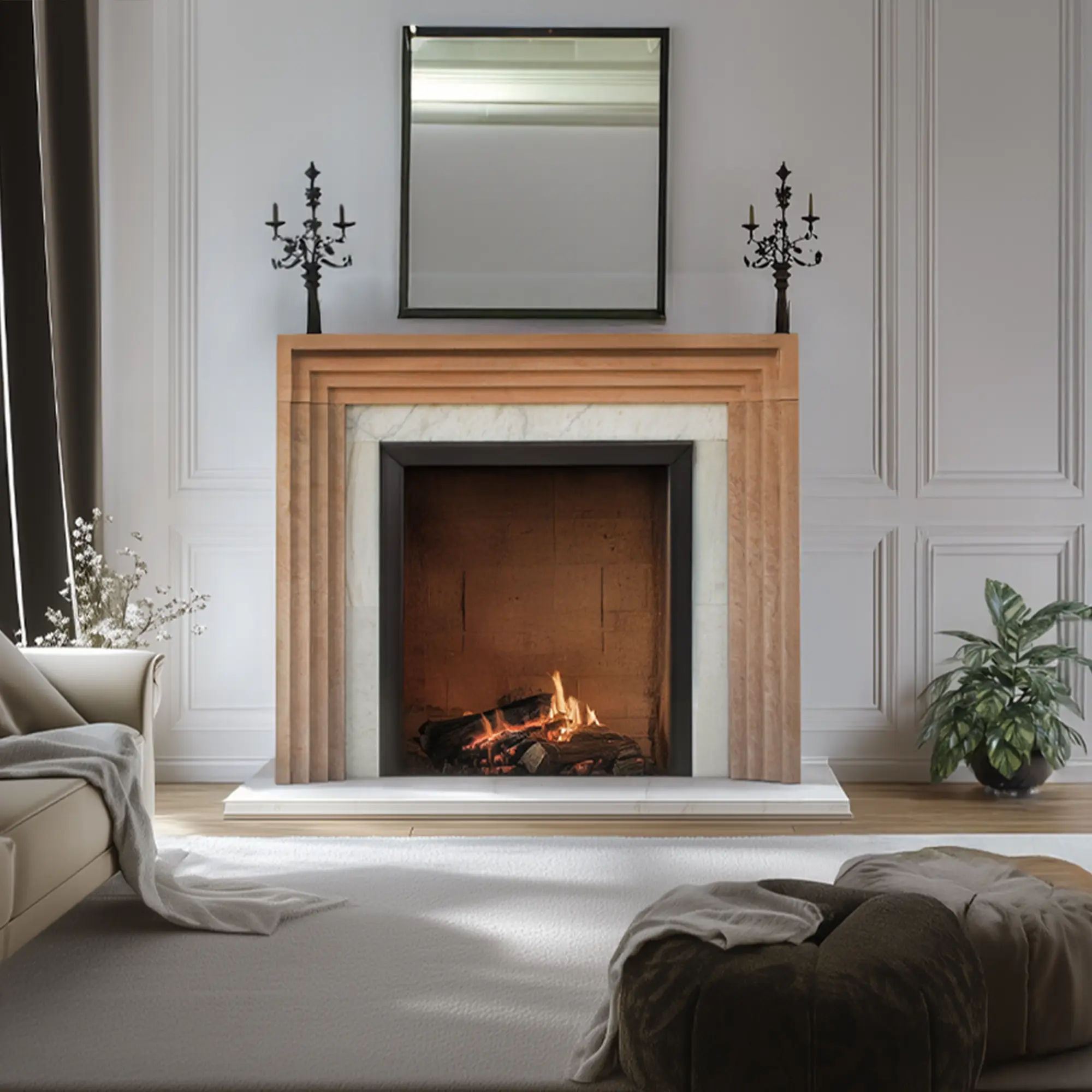 Marble Fireplace Urban Luxe Mantel Universal Exports Jodhpur