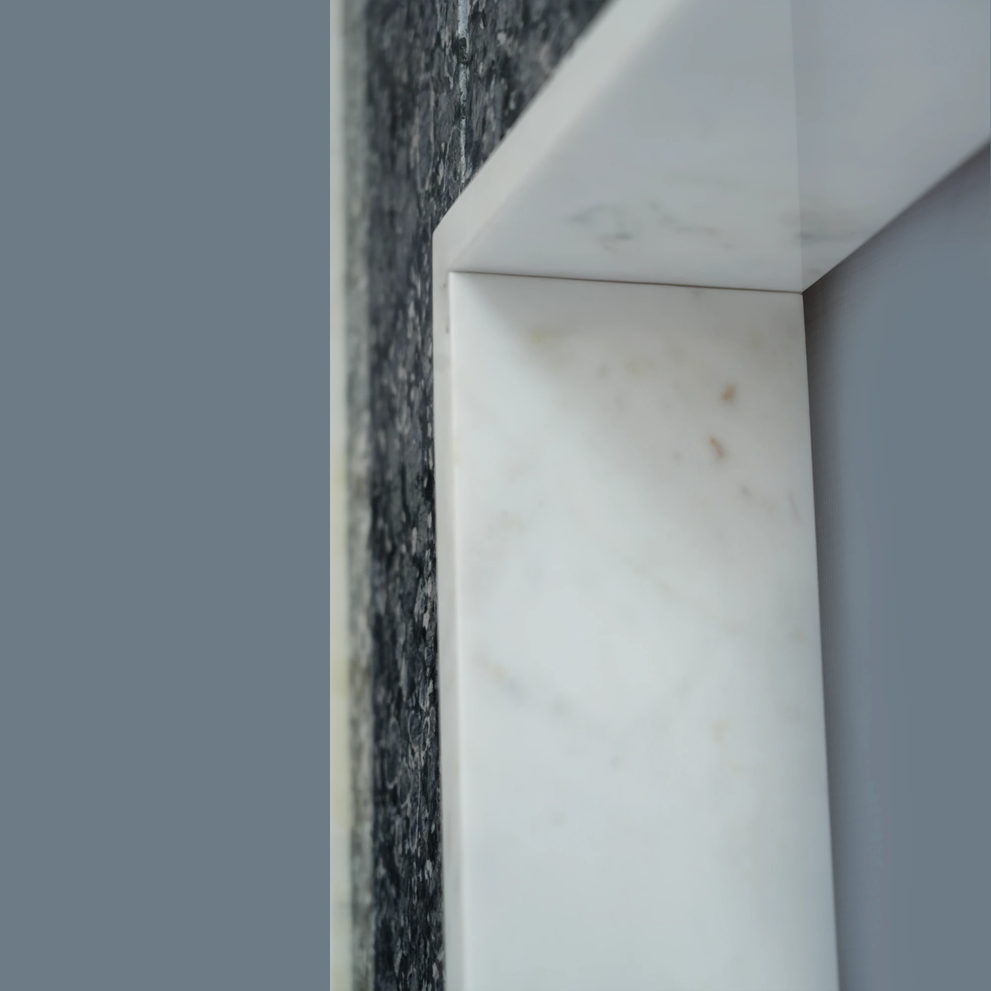 Snow Leopard Mantel Universal Exports Jodhpur Marble Fireplace Side Edges