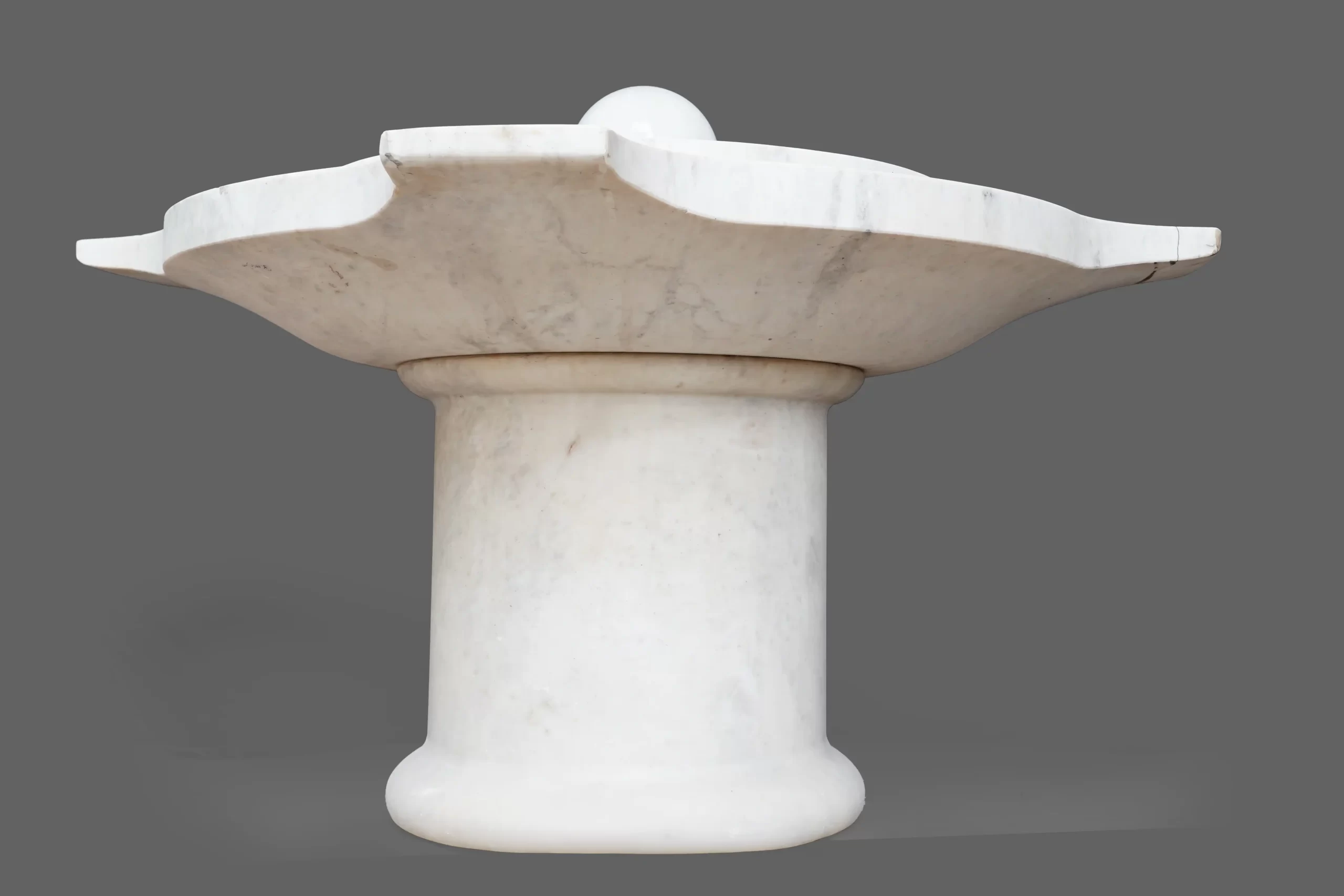Lotus White Marble Fountain Universal Exports