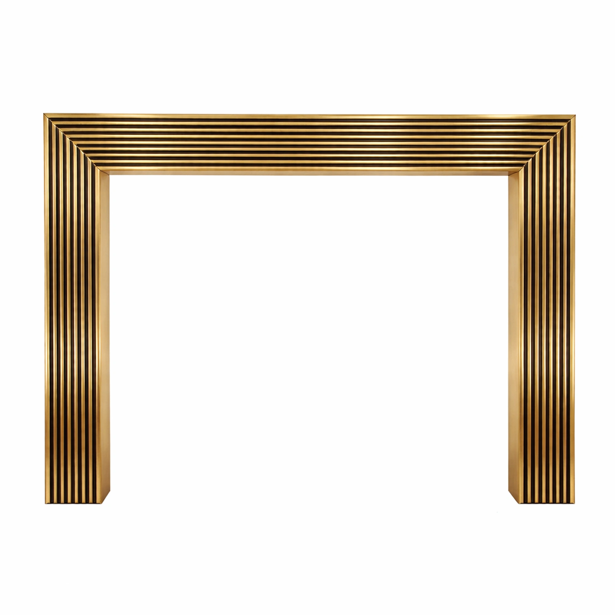 Antiqued Fluted Brass Fireplace Mantel Surround Universal Exports