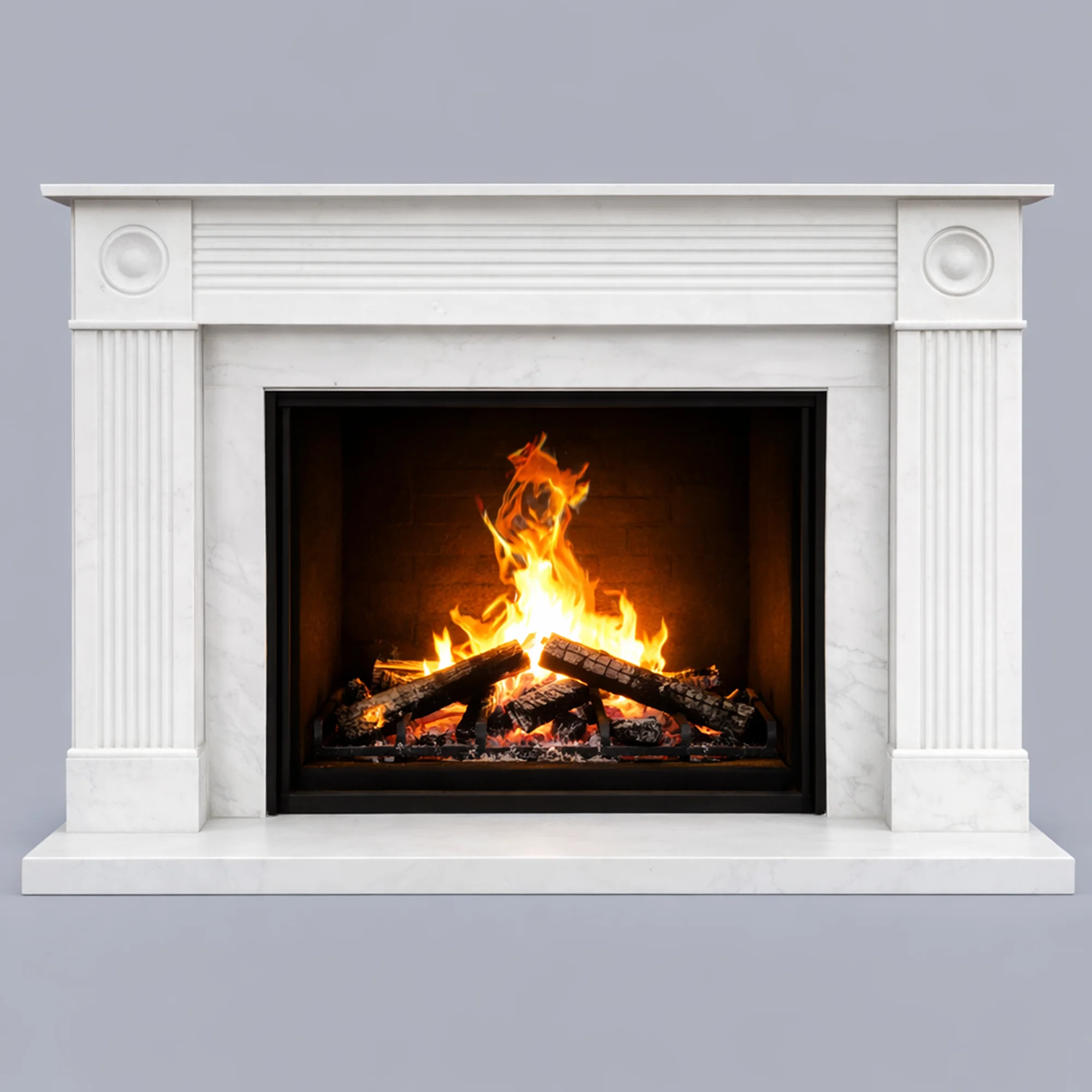 Florence White Classic Fireplace Mantel Surround Universal Exports India