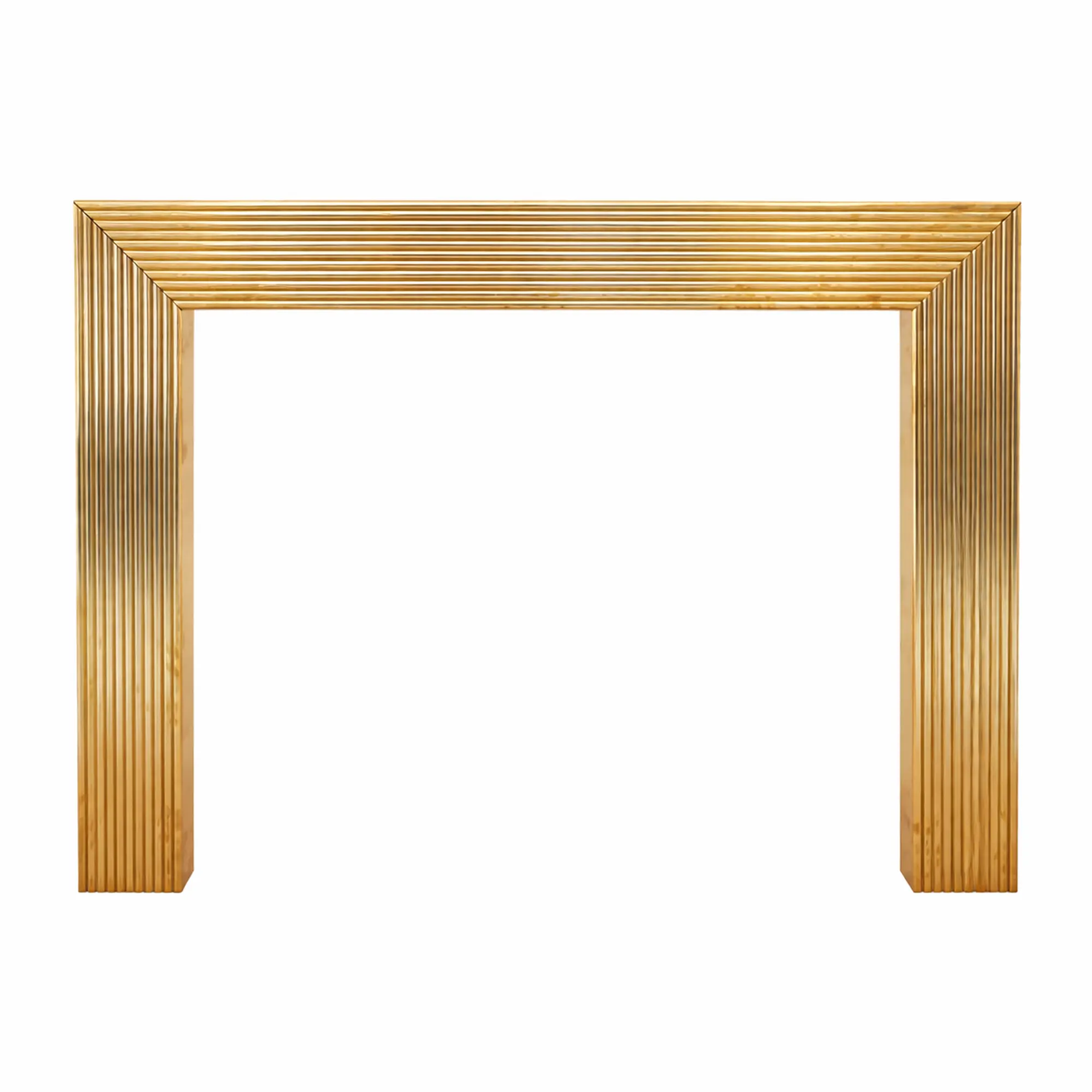 Fluted Brass Fireplace Mantel Surround Universal Exports